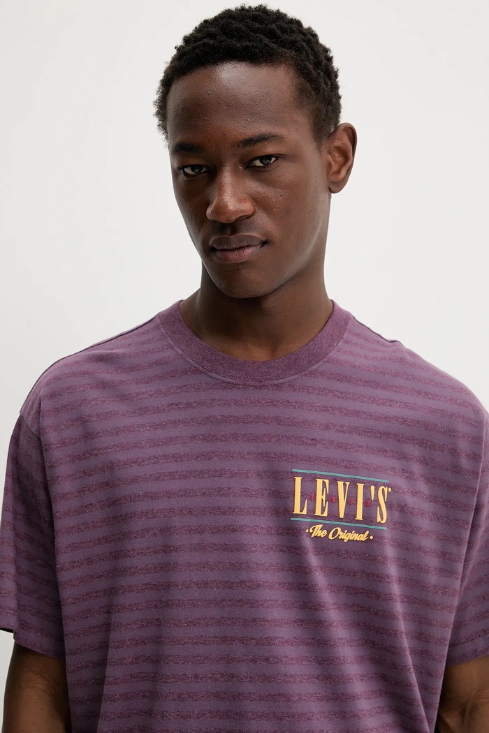 Îmbrăcăminte Levi's tricou pentru bărbați din bumbac VINTAGE FIT GRAPHIC 87373 violet
