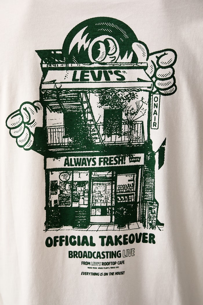 Levi's T-shirt męski bawełniany VINTAGE FIT GRAPHIC 87373 beżowy