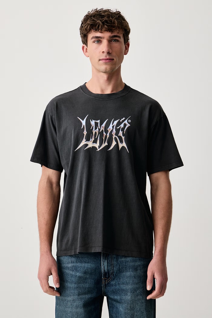 Levi's T-shirt męski bawełniany VINTAGE FIT GRAPHIC szary 87373