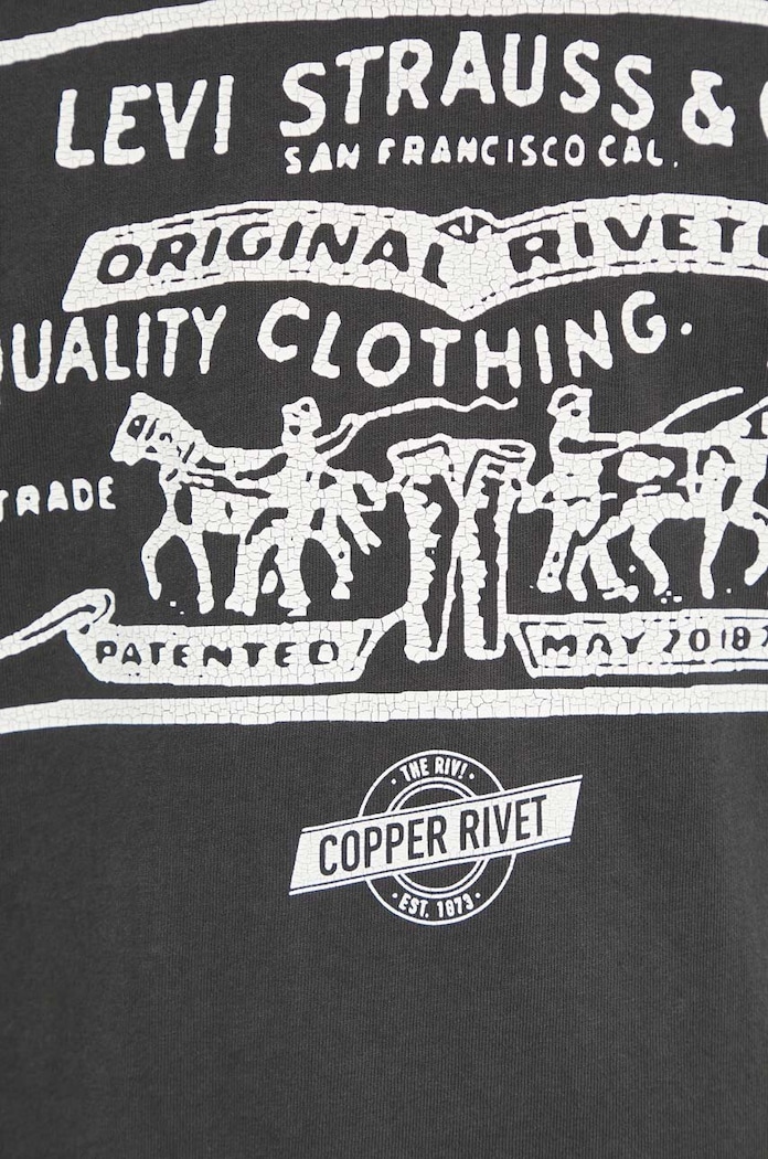 Levi's T-shirt męski bawełniany VINTAGE FIT GRAPHIC 87373 szary