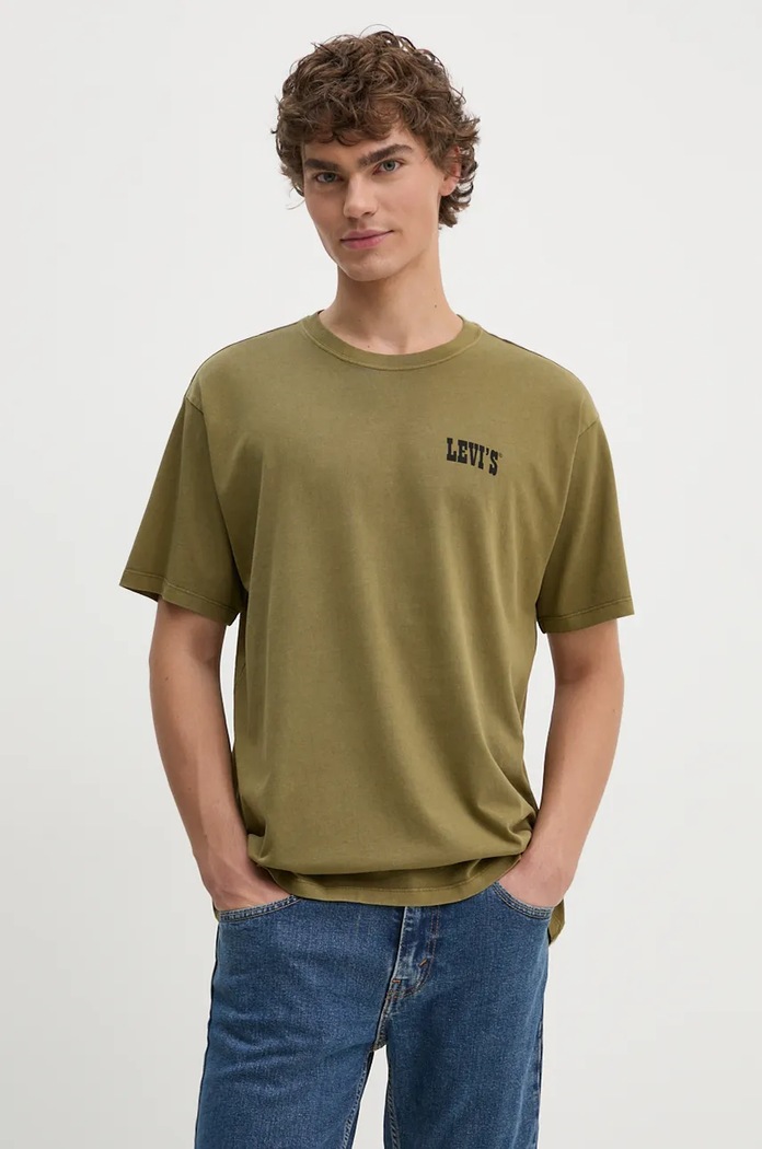 Levi's tricou pentru bărbați din bumbac VINTAGE FIT GRAPHIC 87373 verde SS26