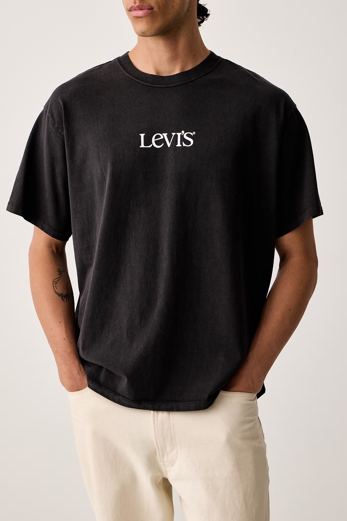 Levi's tričko pánské bavlněné VINTAGE FIT GRAPHIC černá 87373