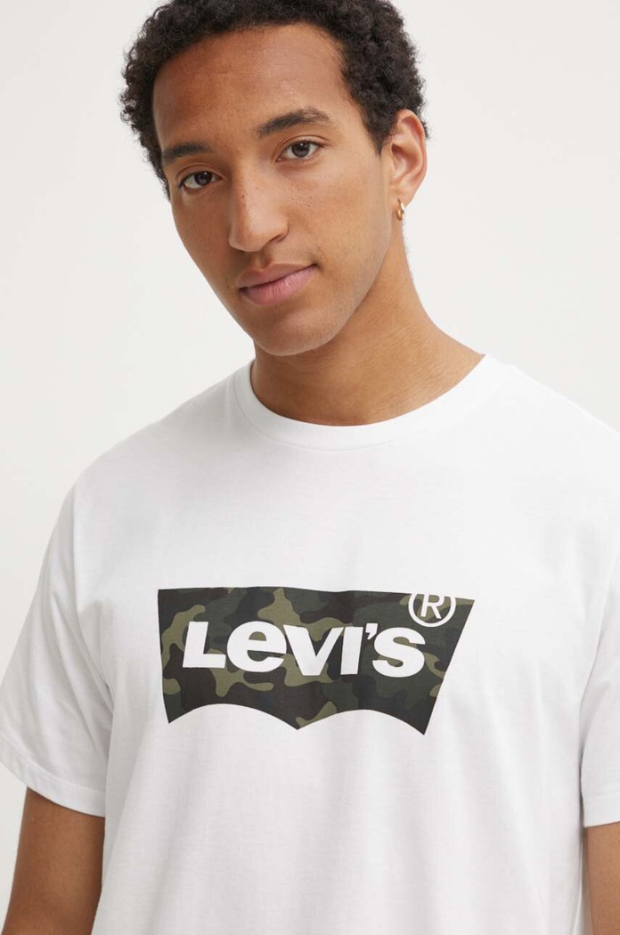 Pamučna majica Levi's bijela 22489