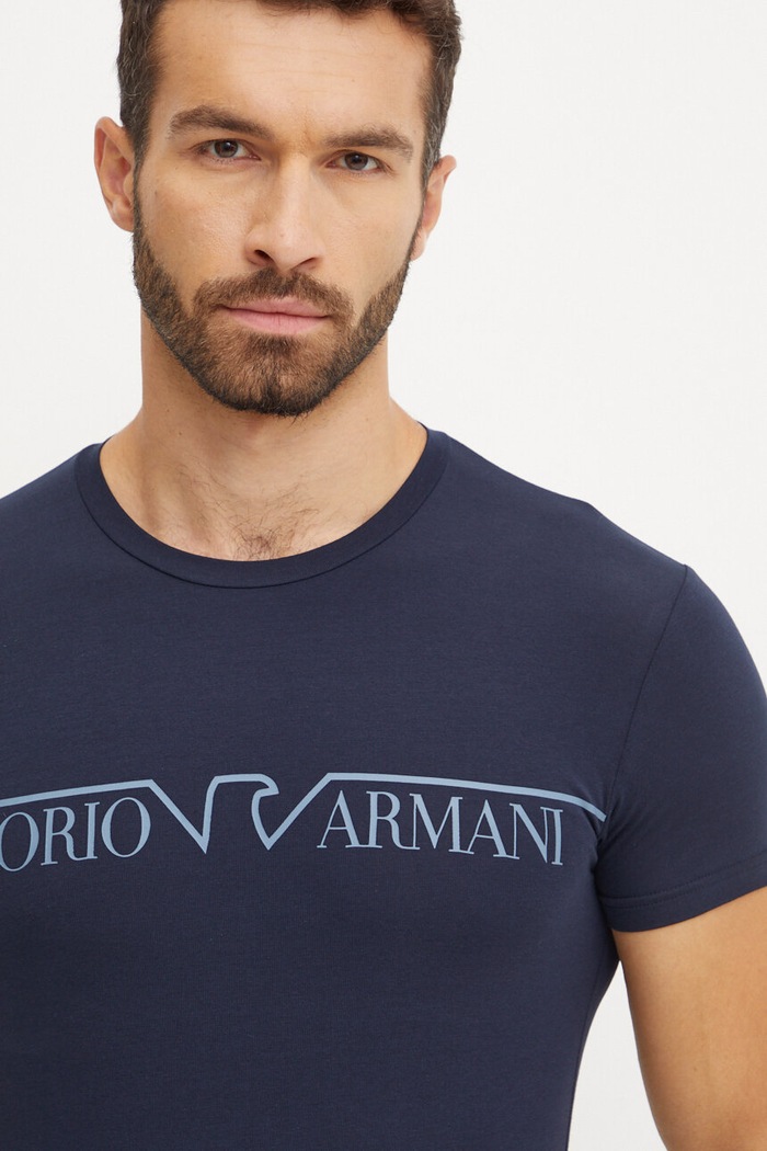 Tričko Emporio Armani Underwear 111035.4F516 námořnická modř AW24