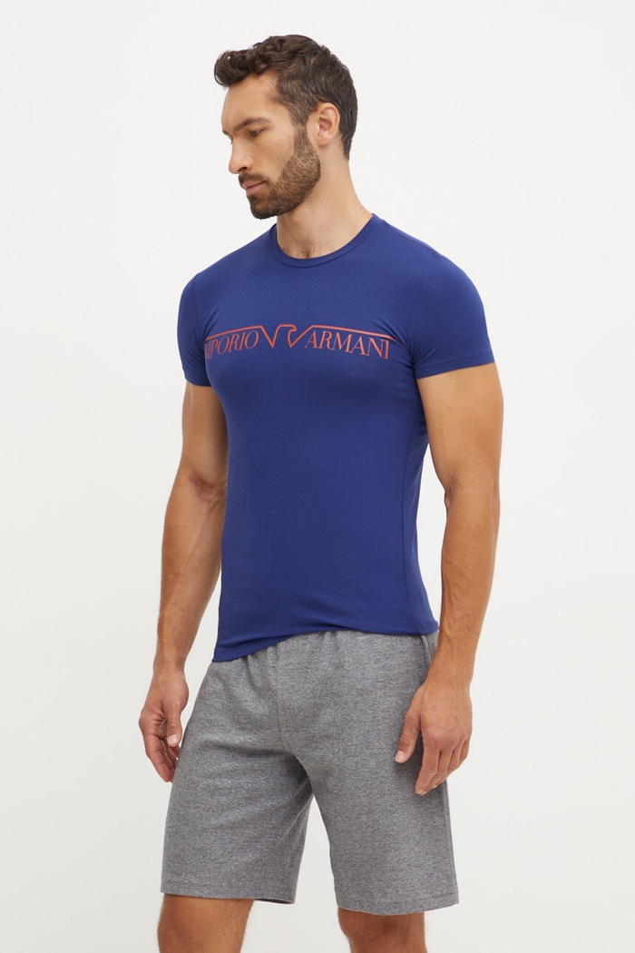 Homewear majica kratkih rukava Emporio Armani Underwear 111035.4F516 mornarsko plava AW24