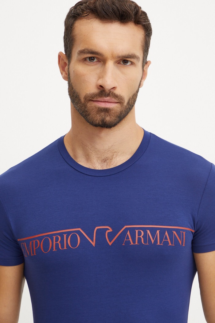 Homewear majica kratkih rukava Emporio Armani Underwear mornarsko plava 111035.4F516