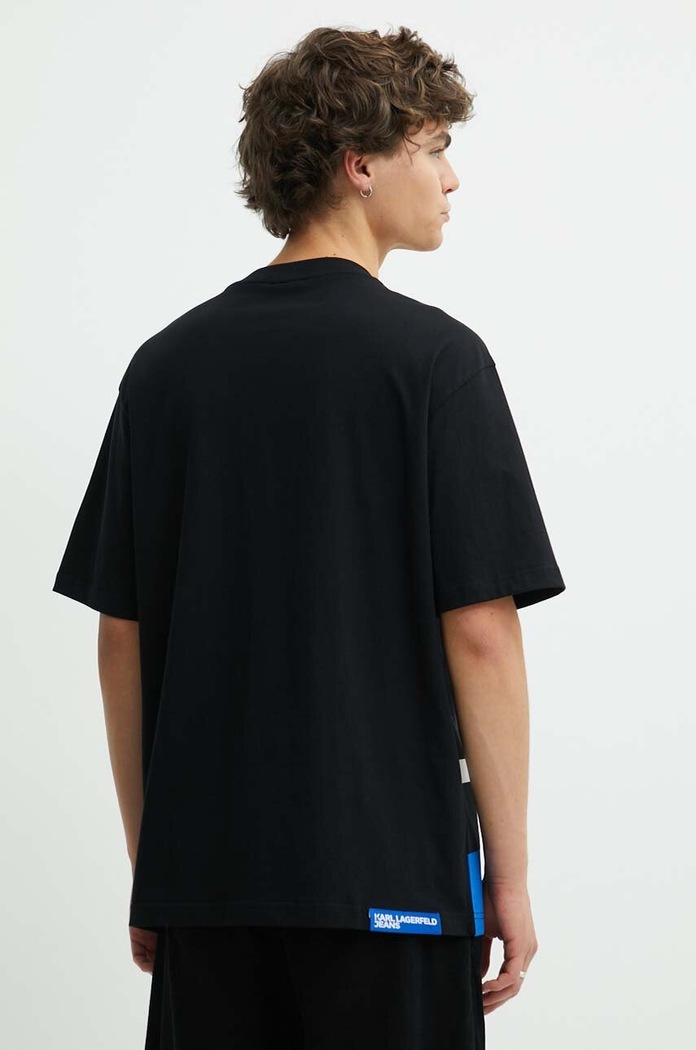 Odzież Karl Lagerfeld Jeans t-shirt bawełniany 245D1702 czarny