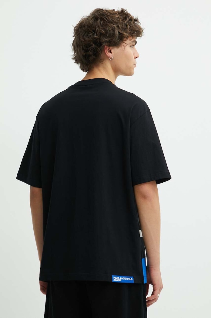 Odzież Karl Lagerfeld Jeans t-shirt bawełniany 245D1702 czarny