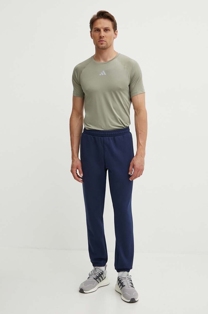 adidas Performance t-shirt treningowy Gym+ IR5875 beżowy AW24