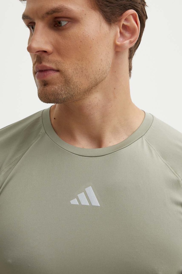 adidas Performance t-shirt treningowy Gym+ beżowy IR5875