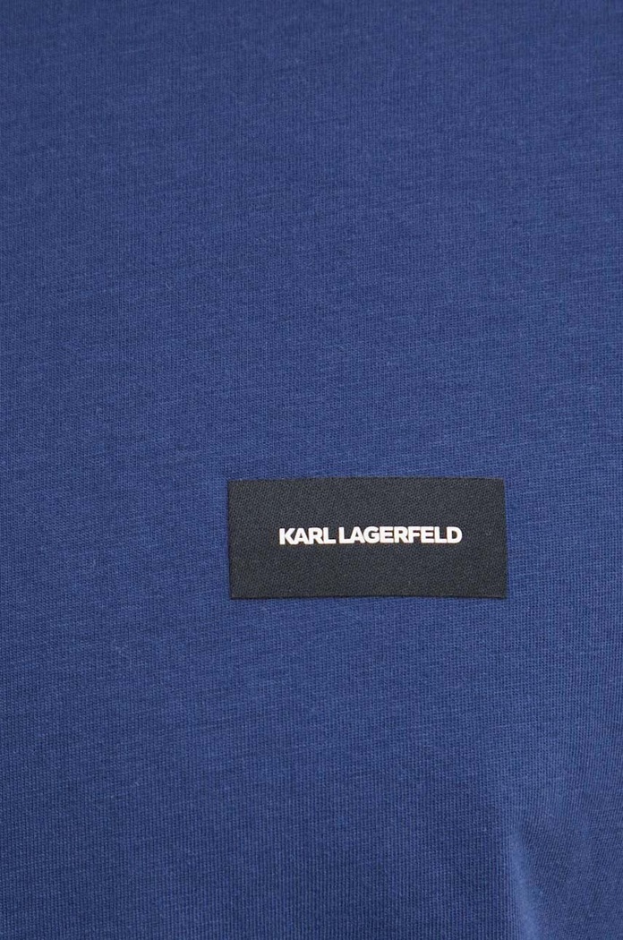 Bavlněné tričko Karl Lagerfeld 245M2110 modrá