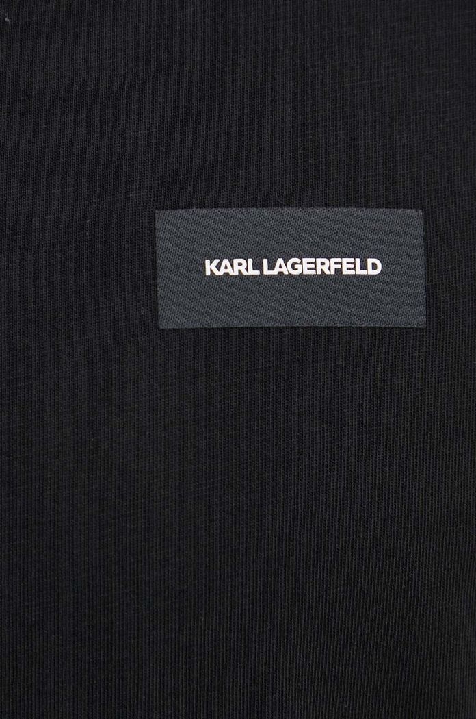 Βαμβακερό μπλουζάκι Karl Lagerfeld 245M2110 μαύρο