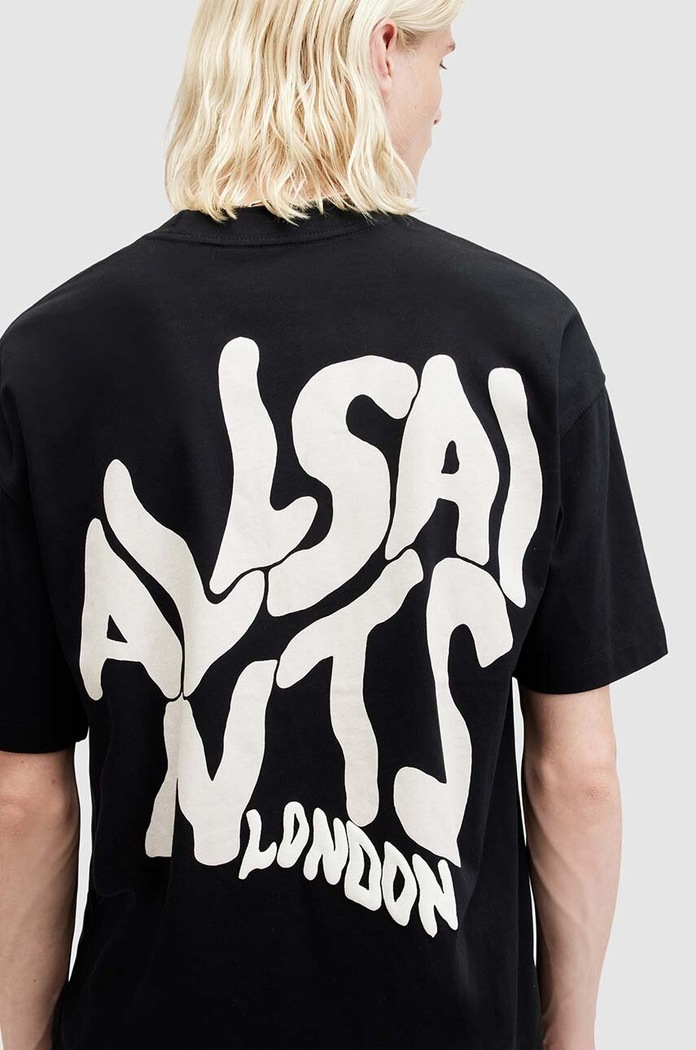 Oblečenie Bavlnené tričko AllSaints ORLANDO SS M022PA čierna