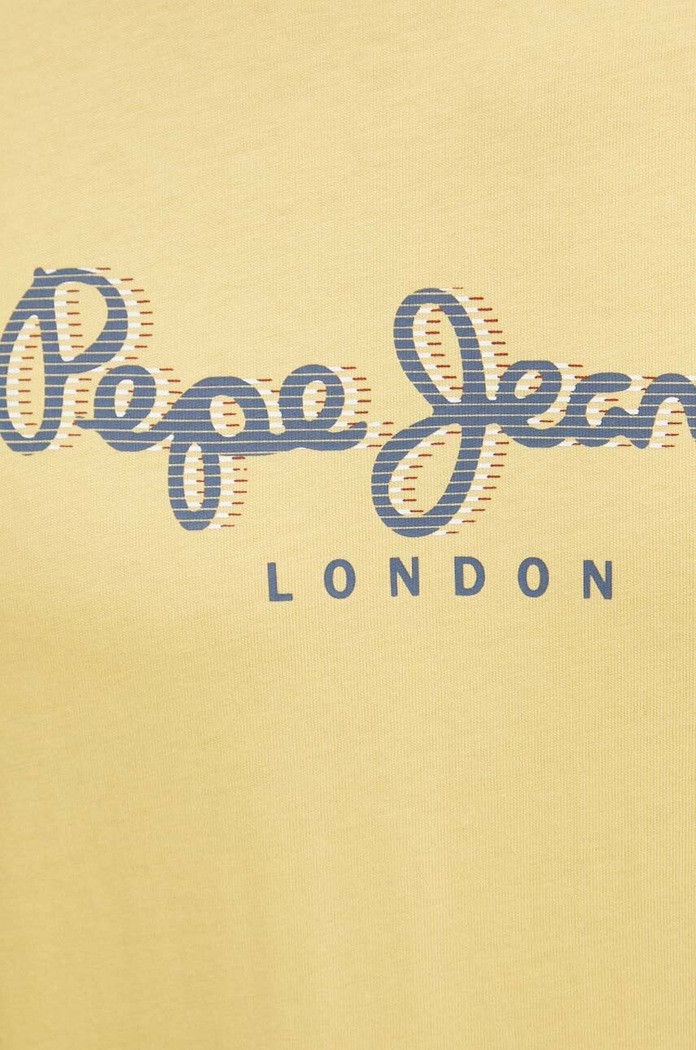 Bavlněné tričko Pepe Jeans ABEL žlutá PM509428