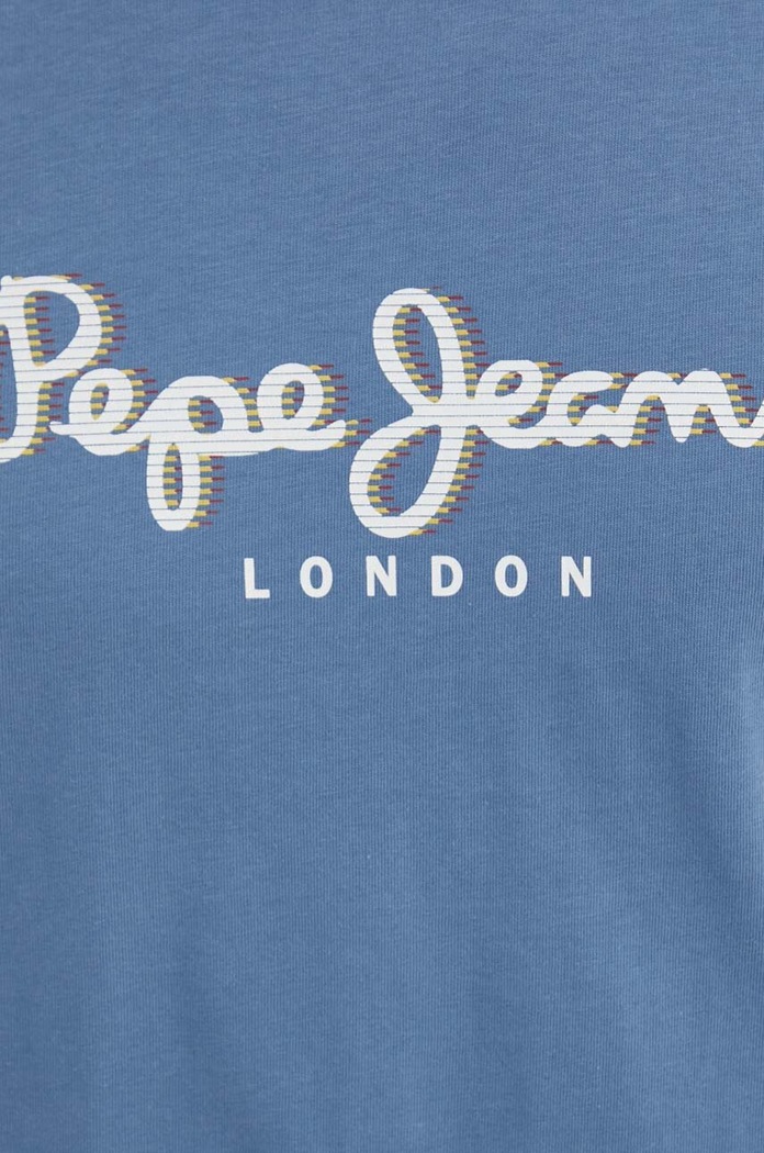 Pamučna majica Pepe Jeans ABEL plava PM509428