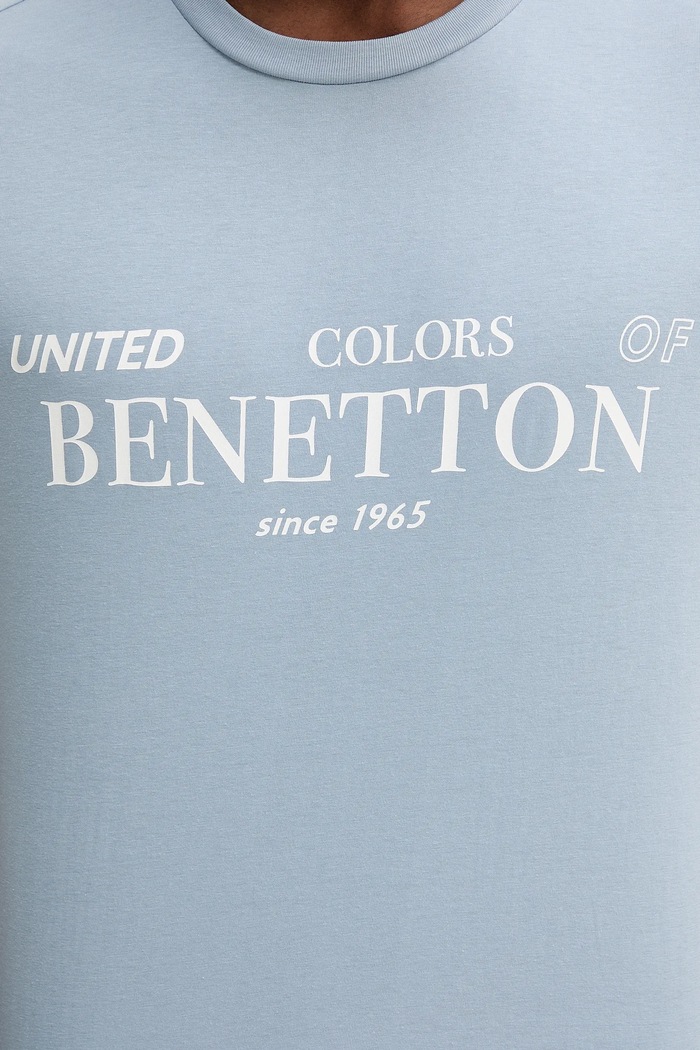 Bavlnené tričko United Colors of Benetton 3I1XU1096 modrá