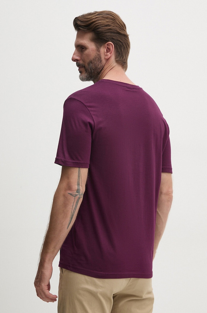 Odzież United Colors of Benetton t-shirt bawełniany 3I1XU1096 fioletowy