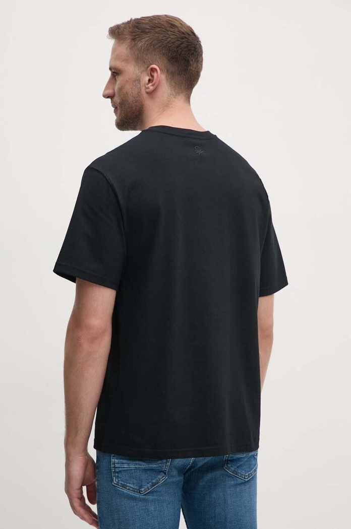 Oblečení Bavlněné tričko United Colors of Benetton 3MI6U109K černá