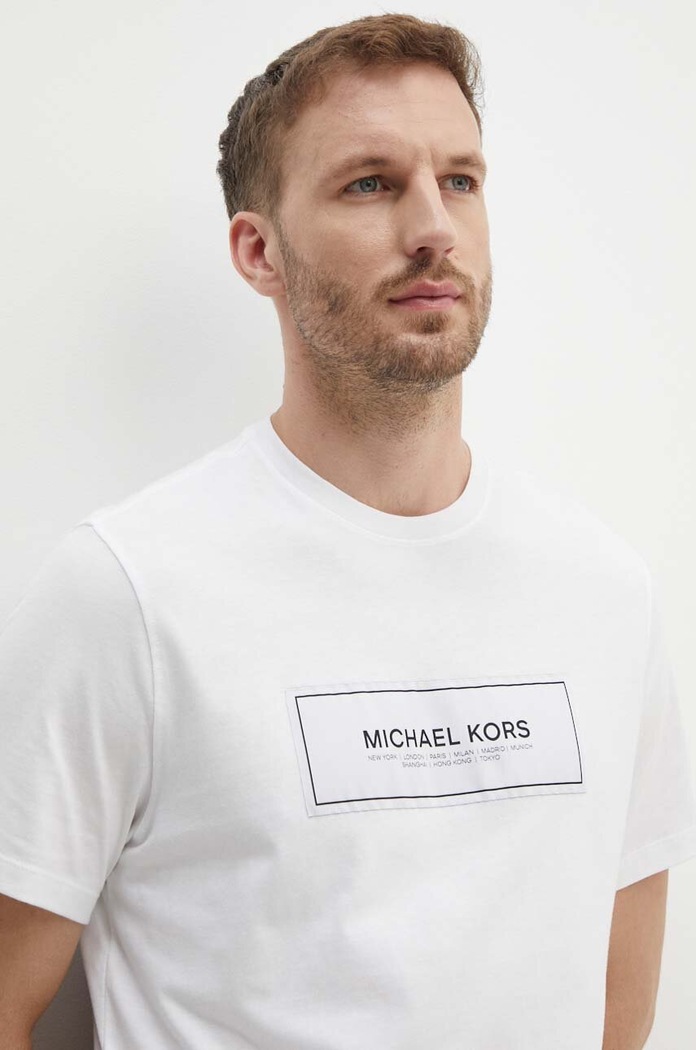 Oblečení Bavlněné tričko Michael Kors CT4525L1V2 bílá