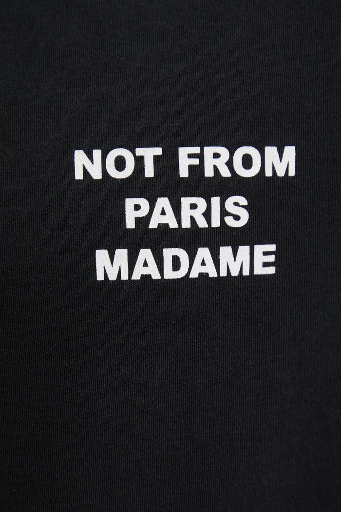 Drôle de Monsieur t-shirt in cotone Le T-Shirt Slogan PERM.TS203.CO002.BL nero