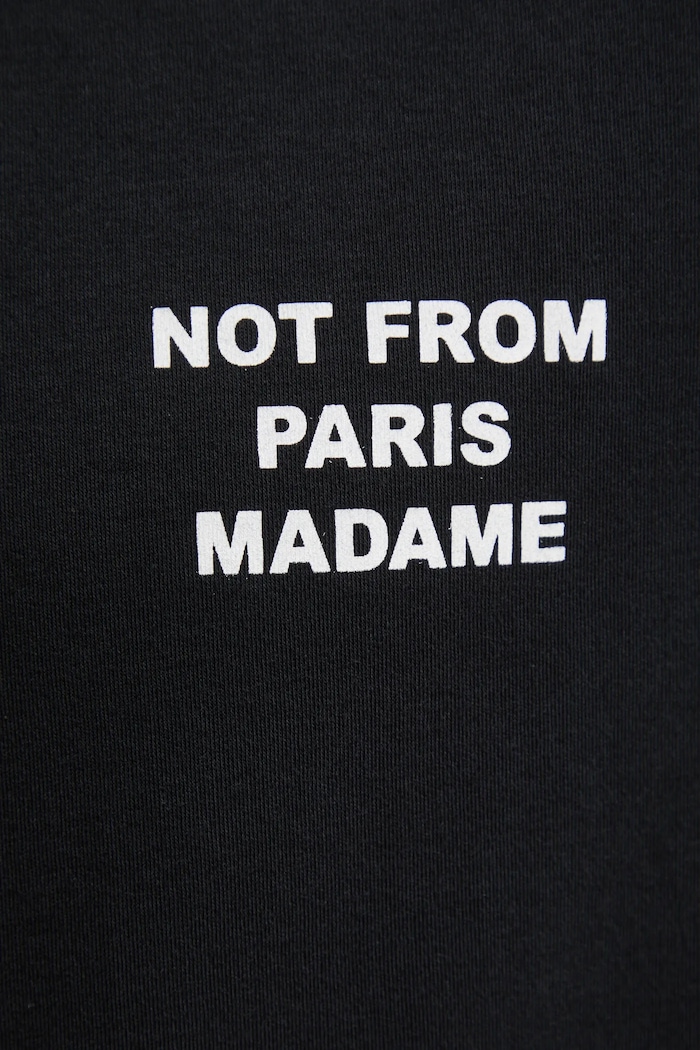 Drôle de Monsieur t-shirt in cotone Le T-Shirt Slogan PERM.TS203.CO002.BL nero