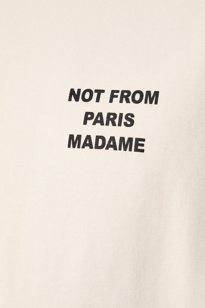 Drôle de Monsieur Le T-Shirt Slogan t-shirt cotton Men's PERM.TS203.CO002.MT beige