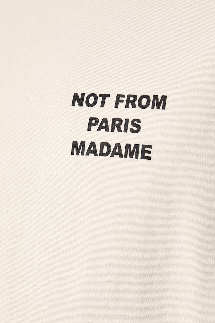 Drôle de Monsieur Le T-Shirt Slogan t-shirt cotton Men's PERM.TS203.CO002.MT beige