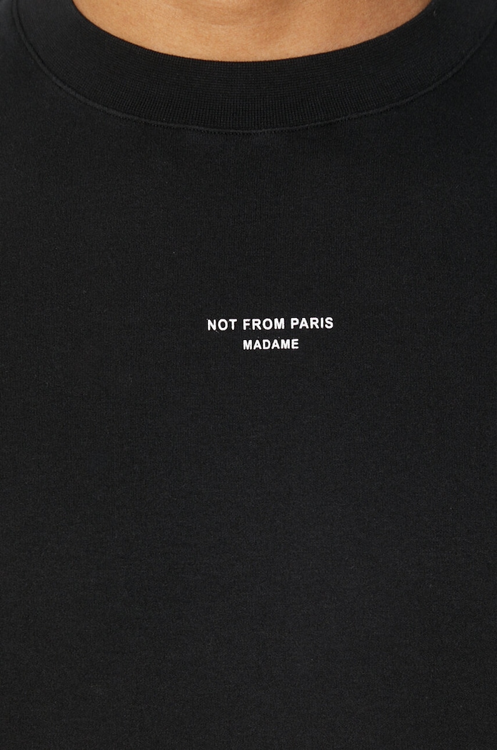Drôle de Monsieur t-shirt in cotone Le T-Shirt Slogan Classique PERM.TS202.CO002.BL