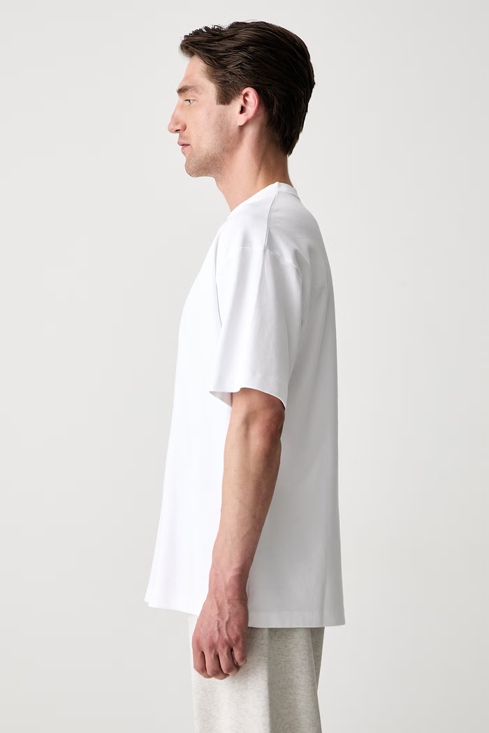 Drôle de Monsieur Le T-Shirt Slogan Classique t-shirt cotton Men's PERM.TS202.CO002.OPW white AA00