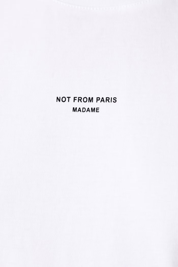 Drôle de Monsieur Le T-Shirt Slogan Classique t-shirt cotton Men's PERM.TS202.CO002.OPW white
