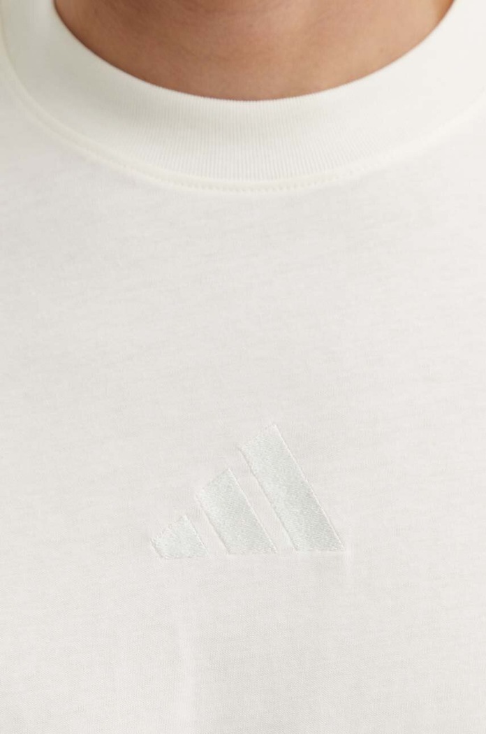 Bavlněné tričko adidas ALL SZN béžová IV5217