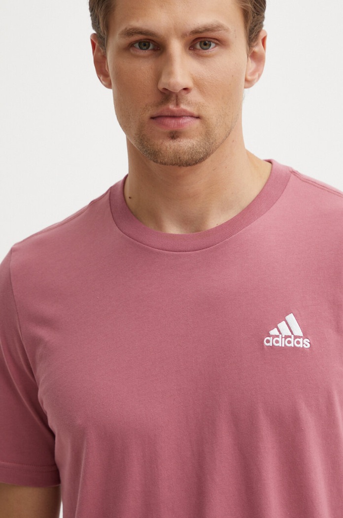 adidas t-shirt in cotone Essentials rosa IX0120