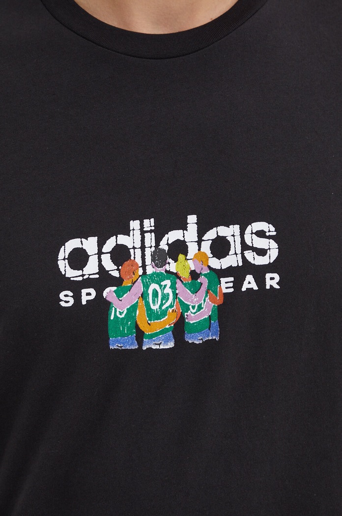 adidas t-shirt bawełniany IY0729 czarny