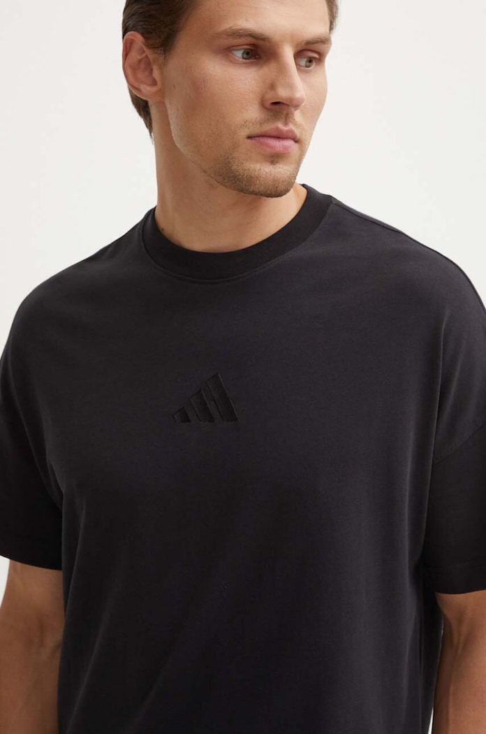 Bavlnené tričko adidas All SZN relaxed čierna IY4150
