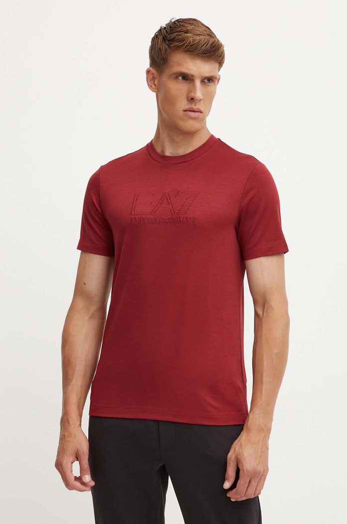 Majica kratkih rukava EA7 Emporio Armani bordo PJUJZ.6DPT71.1496
