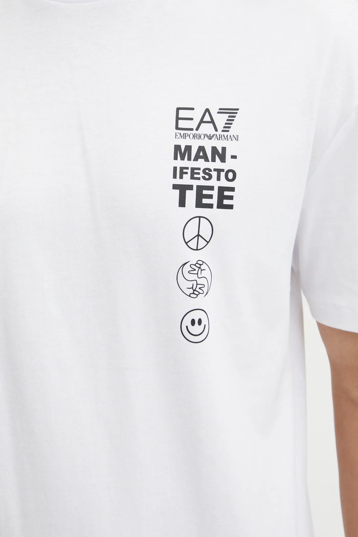 EA7 Emporio Armani t-shirt bawełniany AF11970.7M000006.U0002 biały