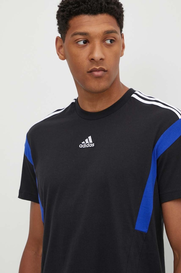 adidas t-shirt bawełniany czarny JJ1532