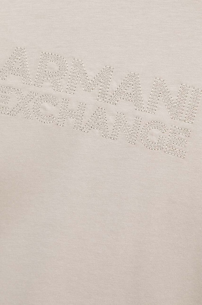 Хлопковая футболка Armani Exchange 6DZTAC.ZJASZ бежевый