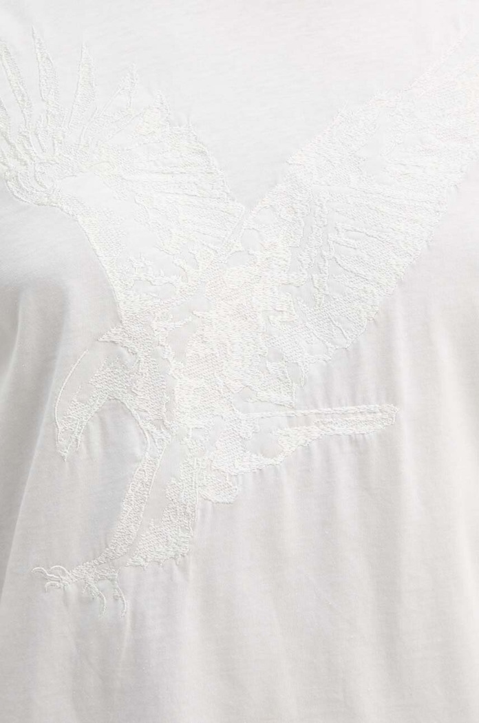 Armani Exchange t-shirt bawełniany 6DZTAD.ZJ9TZ beżowy