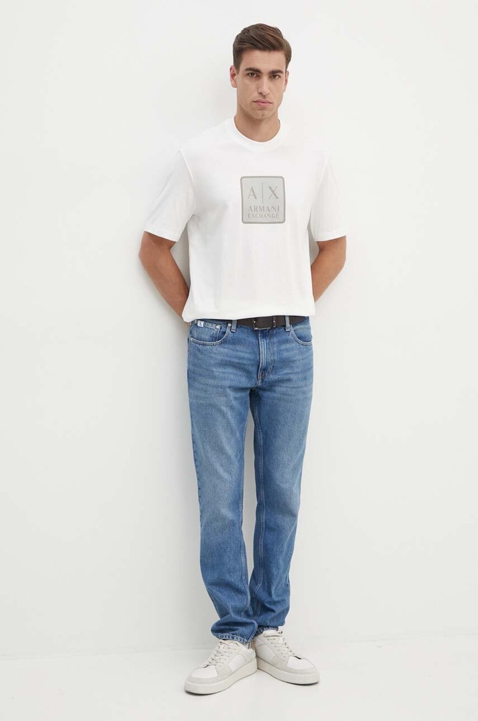 Pamučna majica Armani Exchange 6DZTHB.ZJ9JZ bijela AW24