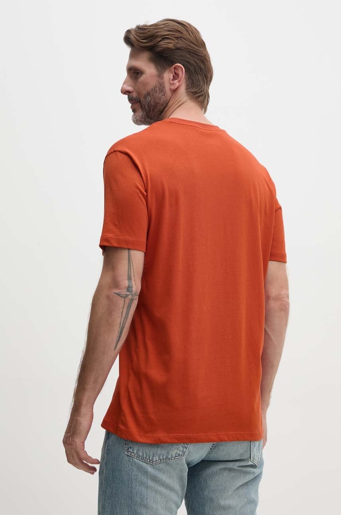 Odzież Armani Exchange t-shirt bawełniany 6DZTHF.ZJH4Z pomarańczowy