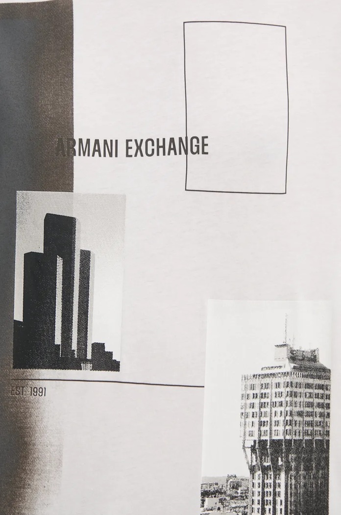 Bavlněné tričko Armani Exchange 6DZTHZ.ZJBYZ bílá