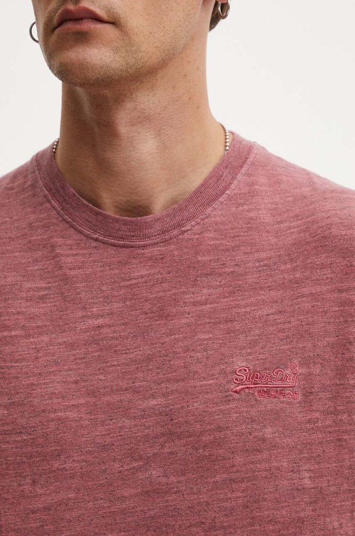 Superdry t-shirt bawełniany bordowy M1012186A.XL2