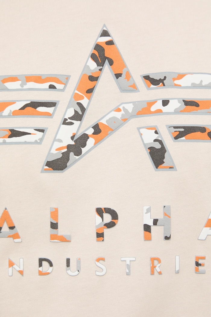 Alpha Industries pamut póló 146506 bézs