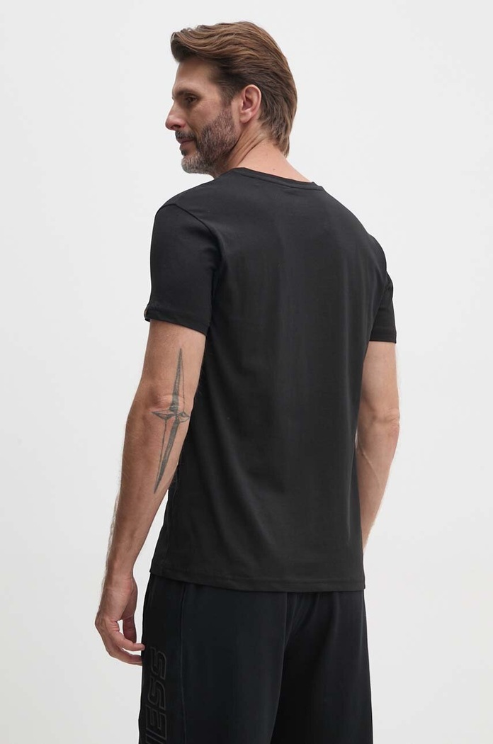 Ρούχα Βαμβακερό μπλουζάκι Alpha Industries 146506 μαύρο