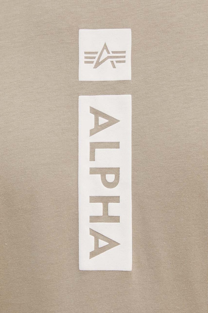Alpha Industries tricou din bumbac 146509 bej
