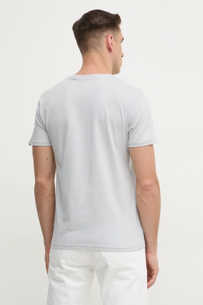 Alpha Industries t-shirt bawełniany 146509 szary AW25