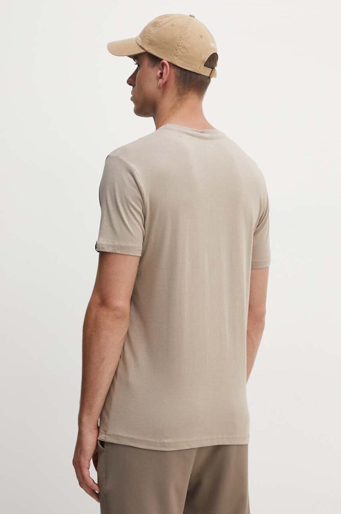 Ρούχα Βαμβακερό μπλουζάκι Alpha Industries 146510 μπεζ