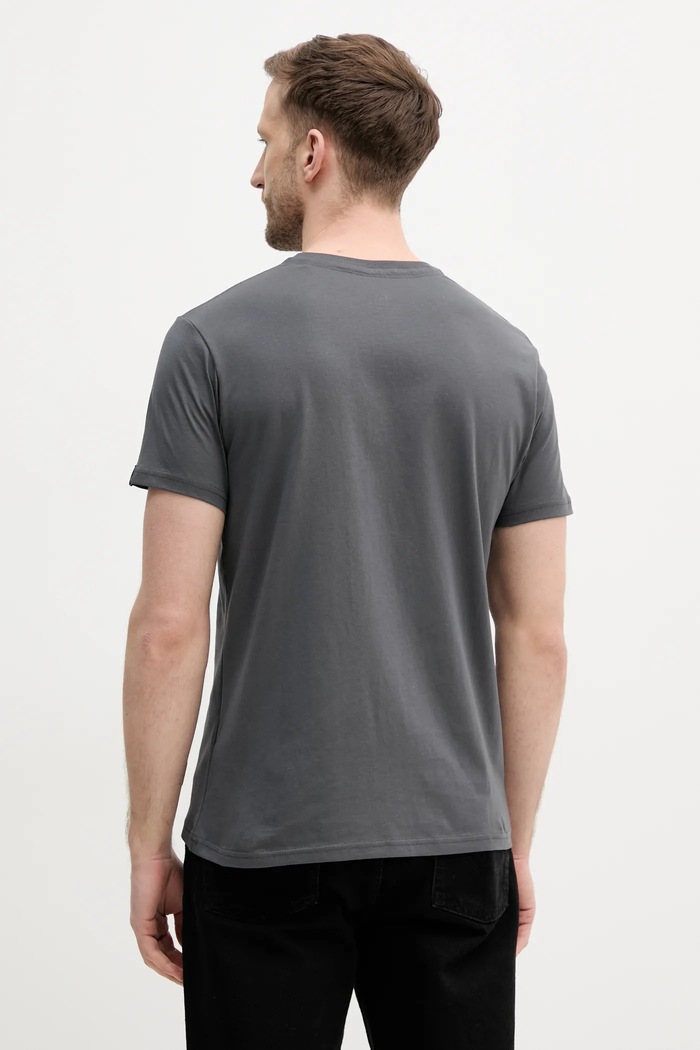 Odzież Alpha Industries t-shirt bawełniany 146510 szary