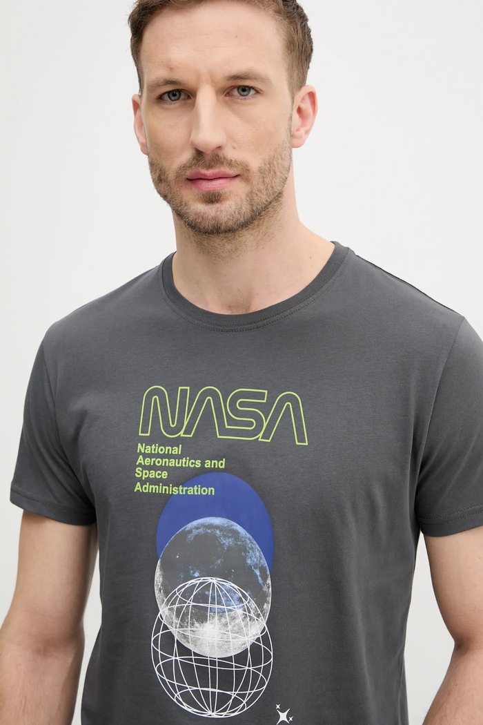 Alpha Industries t-shirt bawełniany szary 146510